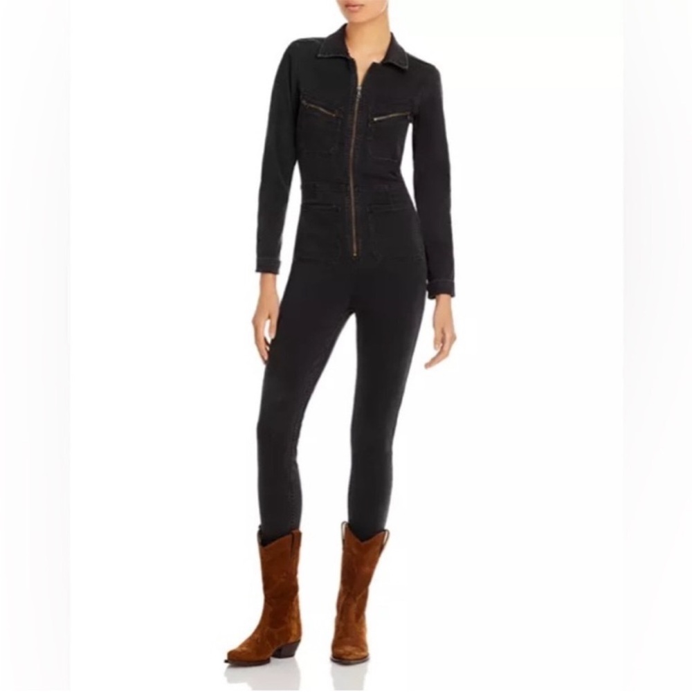 Free People Black Corduroy Jumpsuit